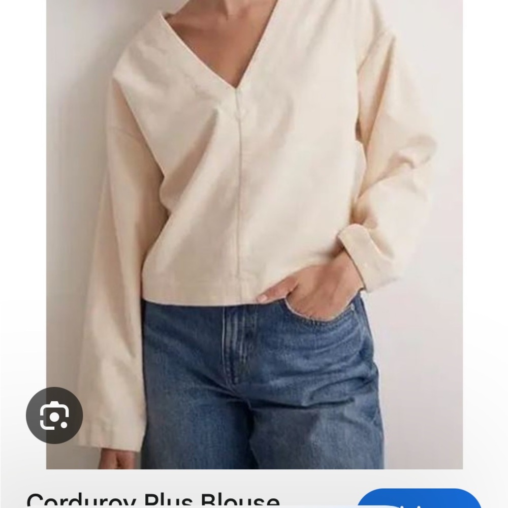 Madewell Cream Blouse Elegant Top